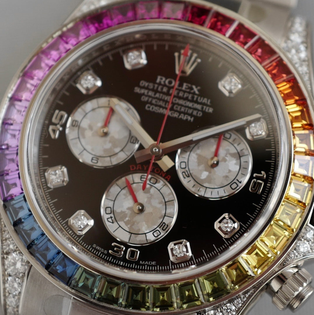 Rolex - Rolex White Gold Cosmograph Daytona Rainbow Watch Ref. 116599 - The Keystone Watches