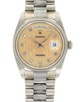 Rolex - Rolex White Gold Day-Date Bark Watch Ref. 18079 with Salmon Jubilee Dial - The Keystone Watches