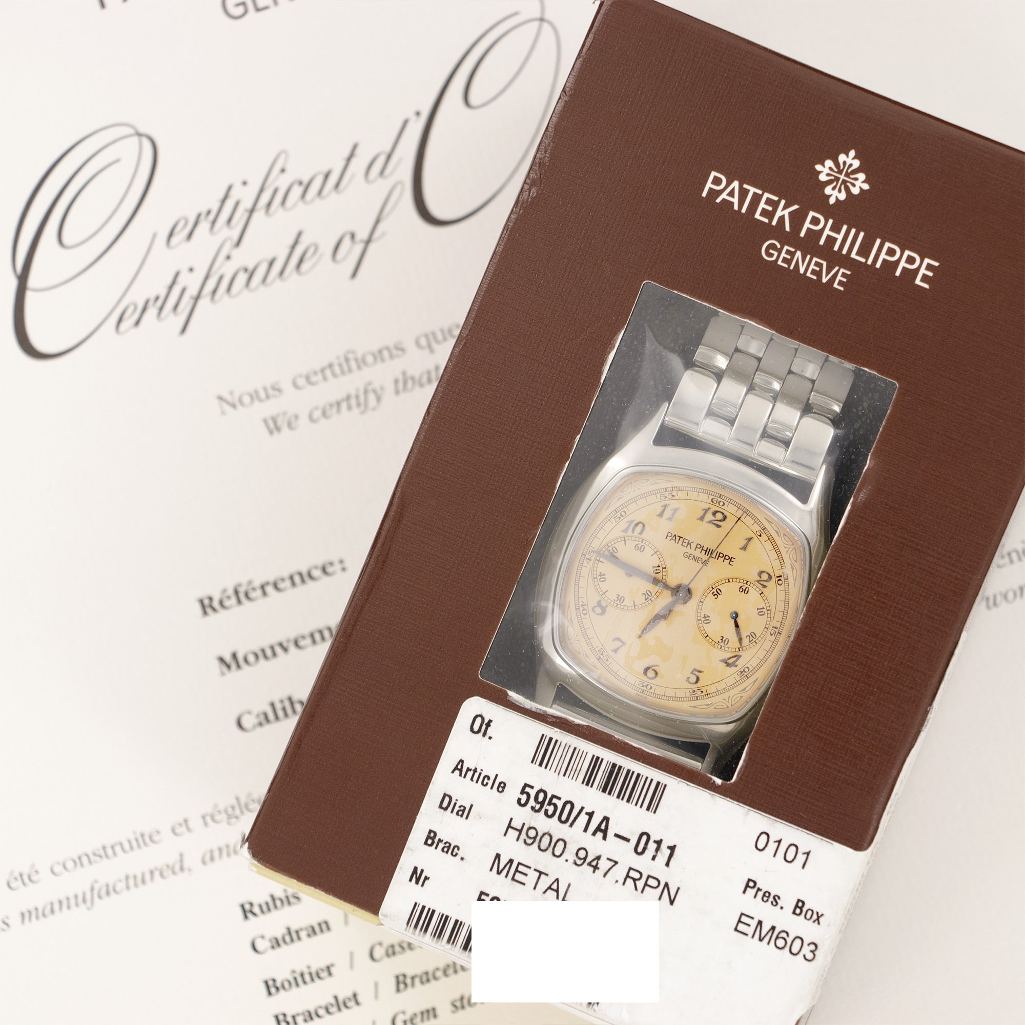 Patek Philippe - Patek Philippe Steel Monopusher Salmon Dial Chronograph Watch Ref. 5950 - The Keystone Watches