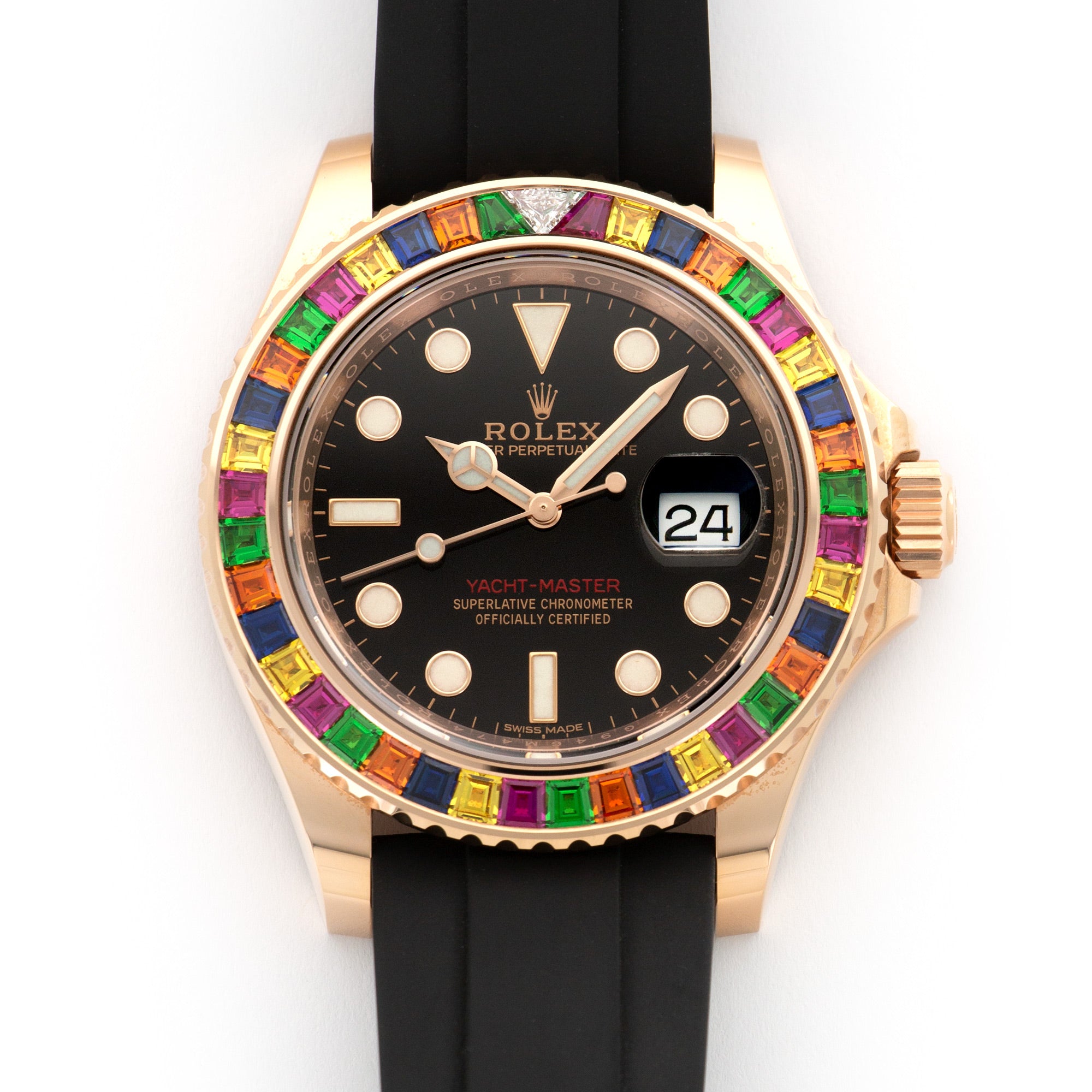 Rolex - Rolex Rose Gold Yacht-Master Rainbow Watch Ref. 116695 - The Keystone Watches
