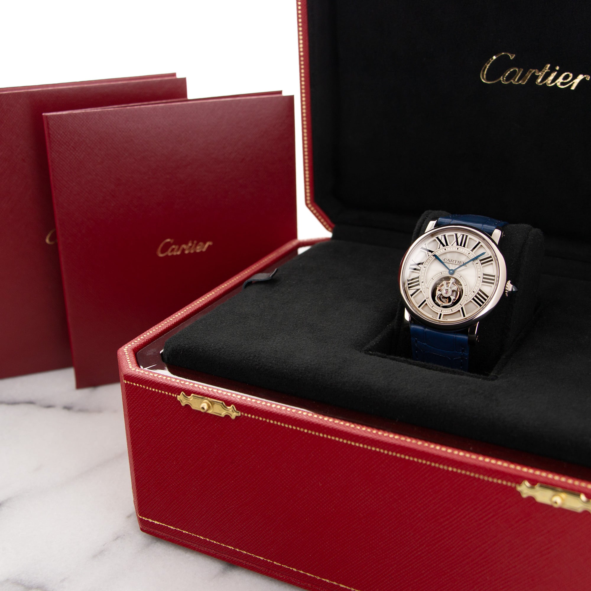 Cartier - Cartier White Gold Rotonde de Cartier Flying Tourbillon Watch - The Keystone Watches