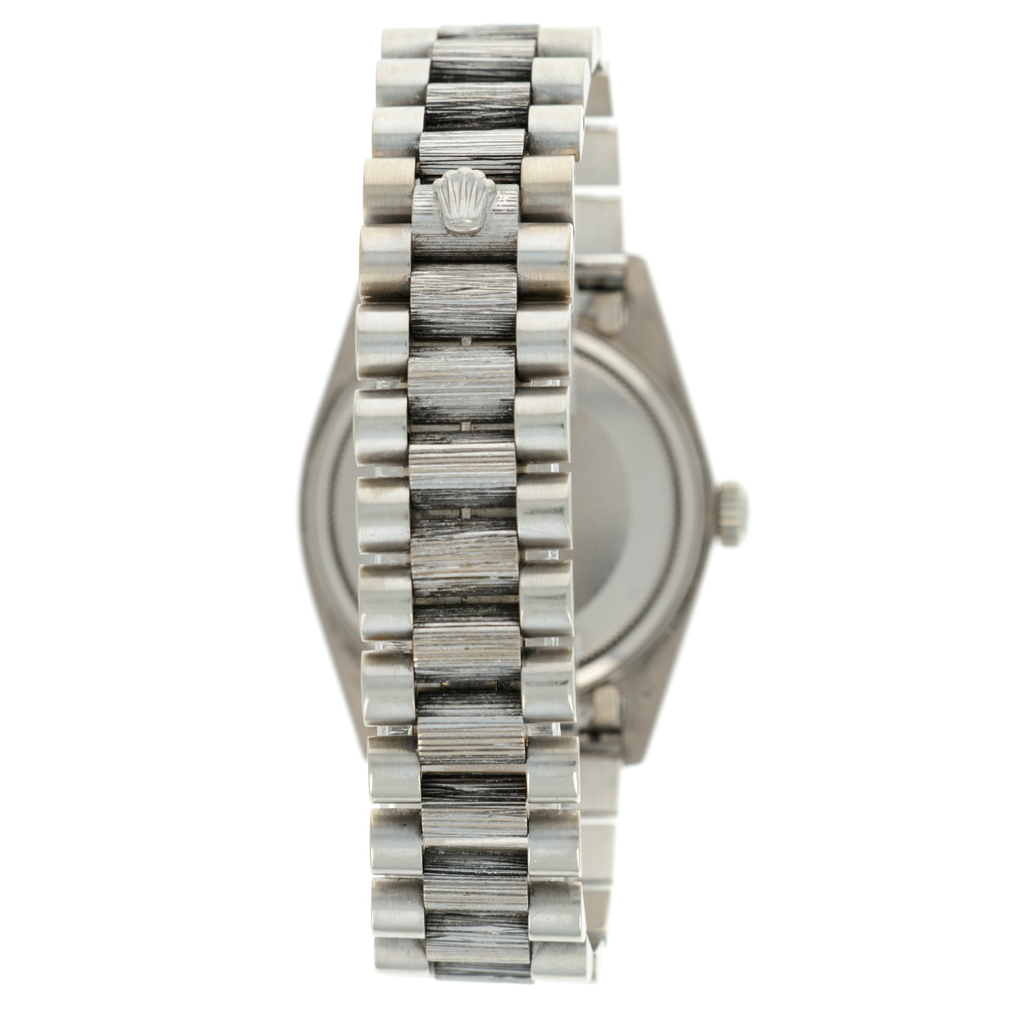 Rolex - Rolex White Gold Day-Date Bark Watch Ref. 18079 with Salmon Jubilee Dial - The Keystone Watches
