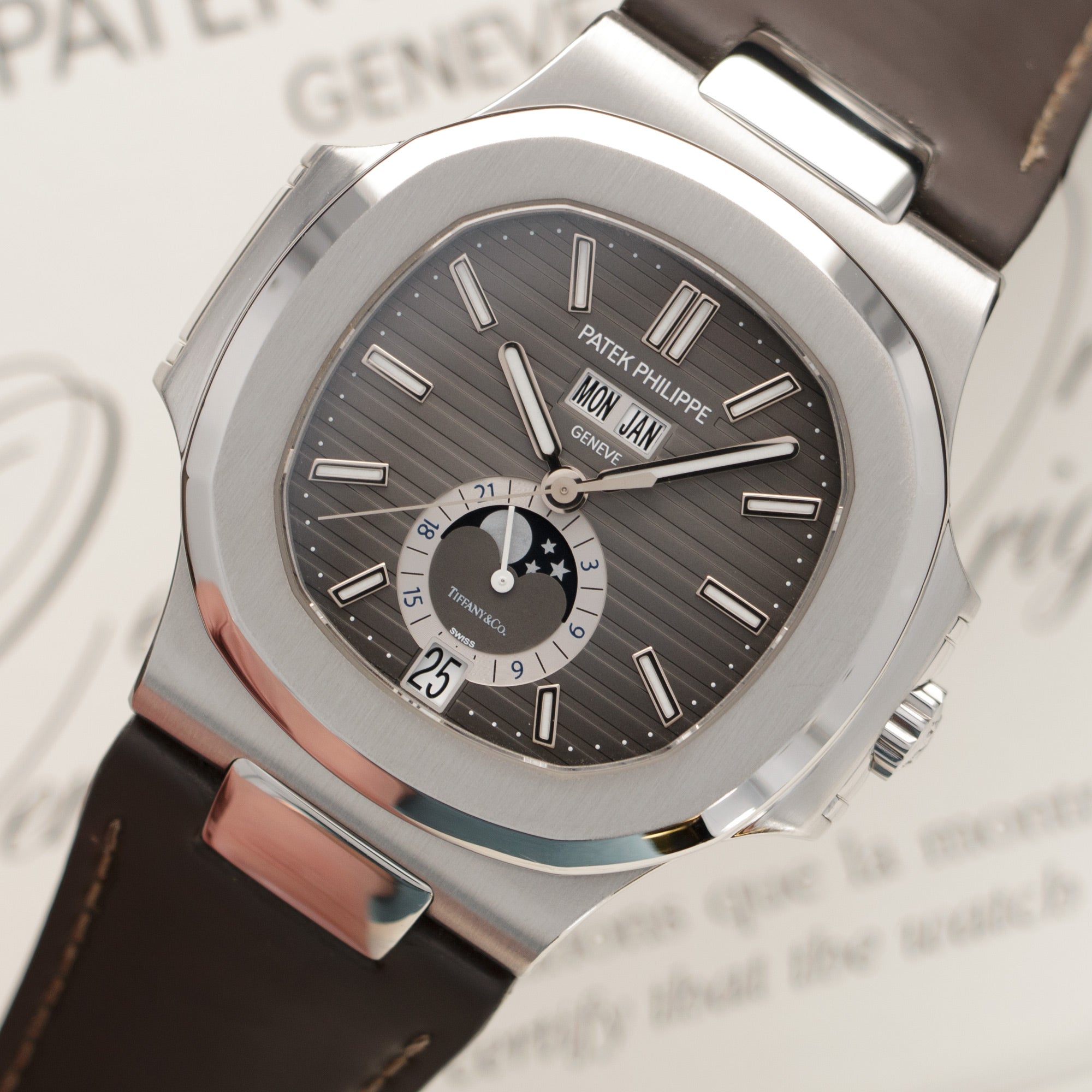 Patek Philippe - Patek Philippe Nautilus Moonphase Calendar Ref. 5726, Retailed by Tiffany & Co. - The Keystone Watches
