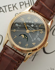 Patek Philippe - Patek Philippe Yellow Gold Perpetual Retrograde Grey Dial Watch Ref. 5050 - The Keystone Watches