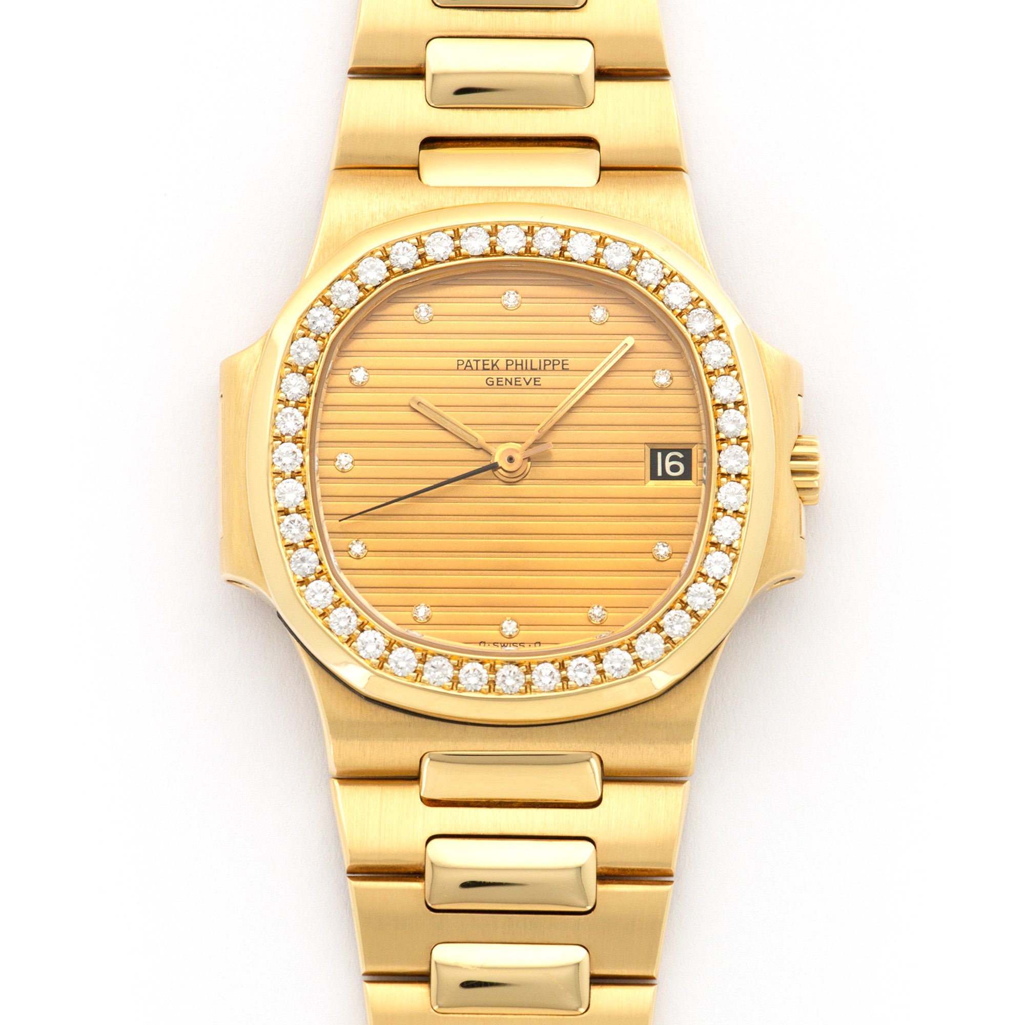 Patek Philippe - Patek Philippe Yellow Gold Nautilus Diamond Watch Ref. 3800 - The Keystone Watches