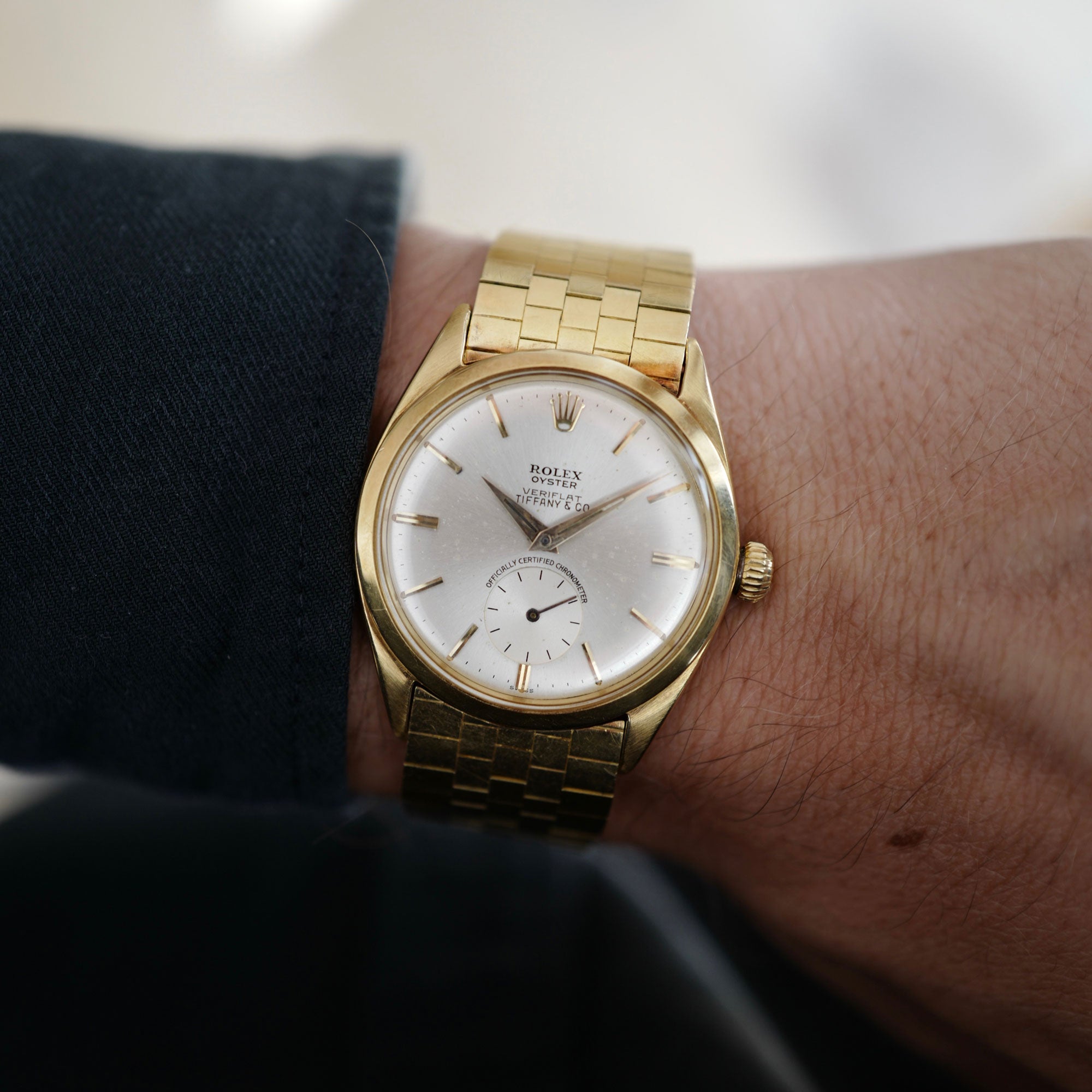 Rolex - Rolex Yellow Gold Veriflat Watch Ref. 6512, Retailed by Tiffany & Co. - The Keystone Watches