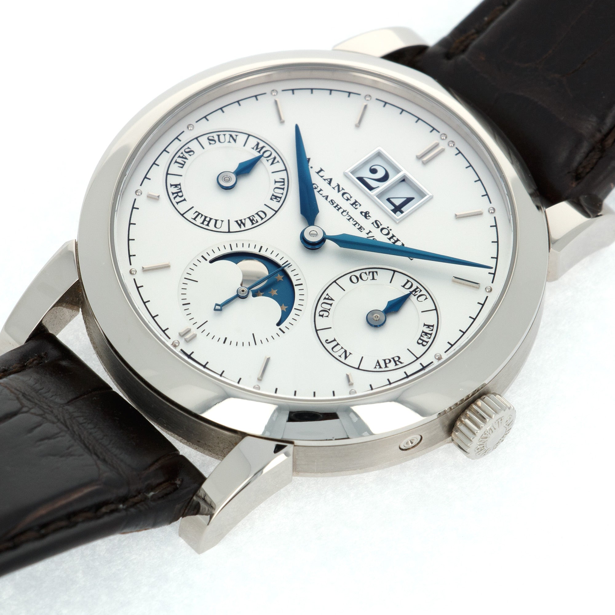 A. Lange & Sohne - A. Lange & Sohne White Gold Saxonia Annual Calendar Ref. 330.026 - The Keystone Watches