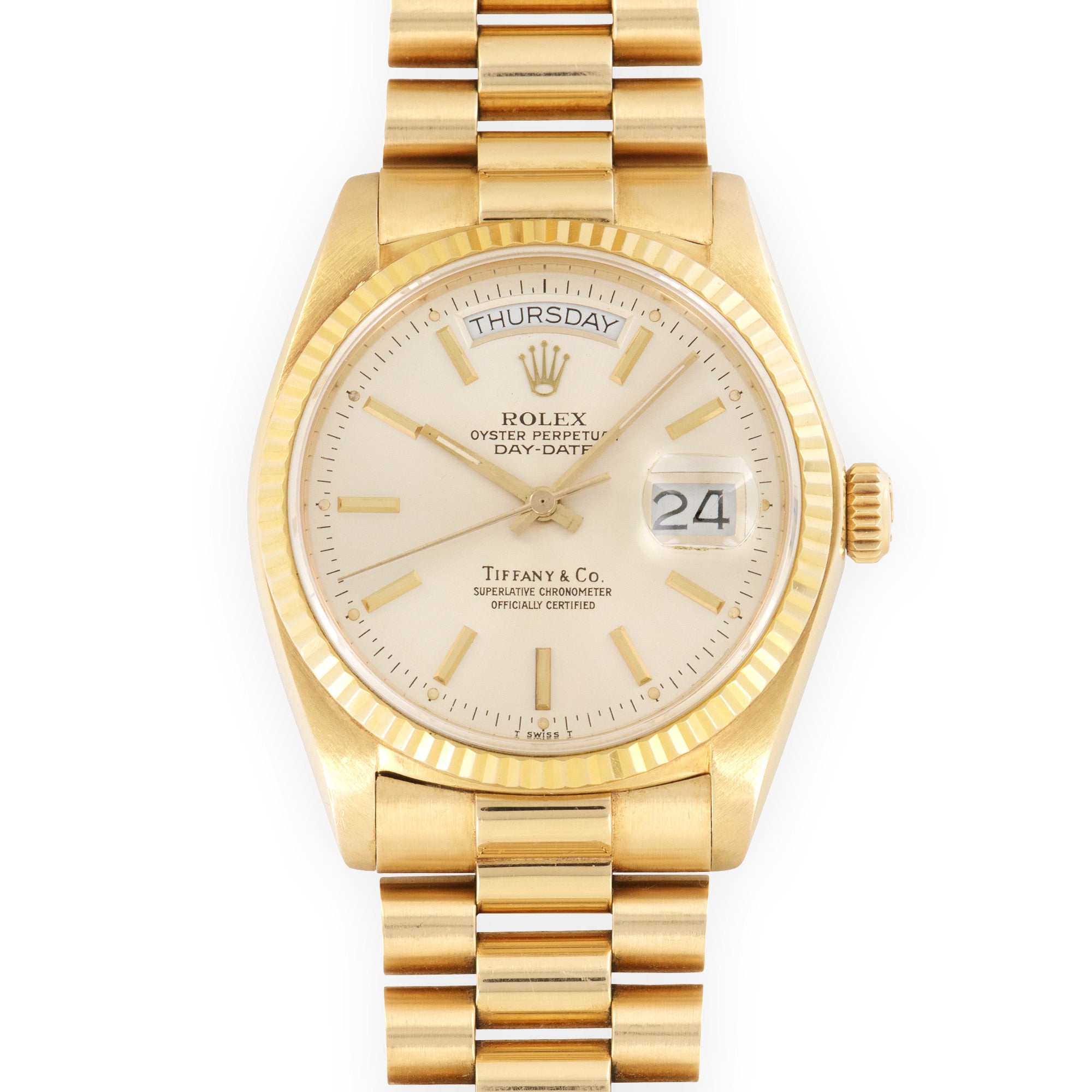 Rolex - Rolex Yellow Gold Day-Date Watch Ref. 18038, Retailed by Tiffany & Co. - The Keystone Watches