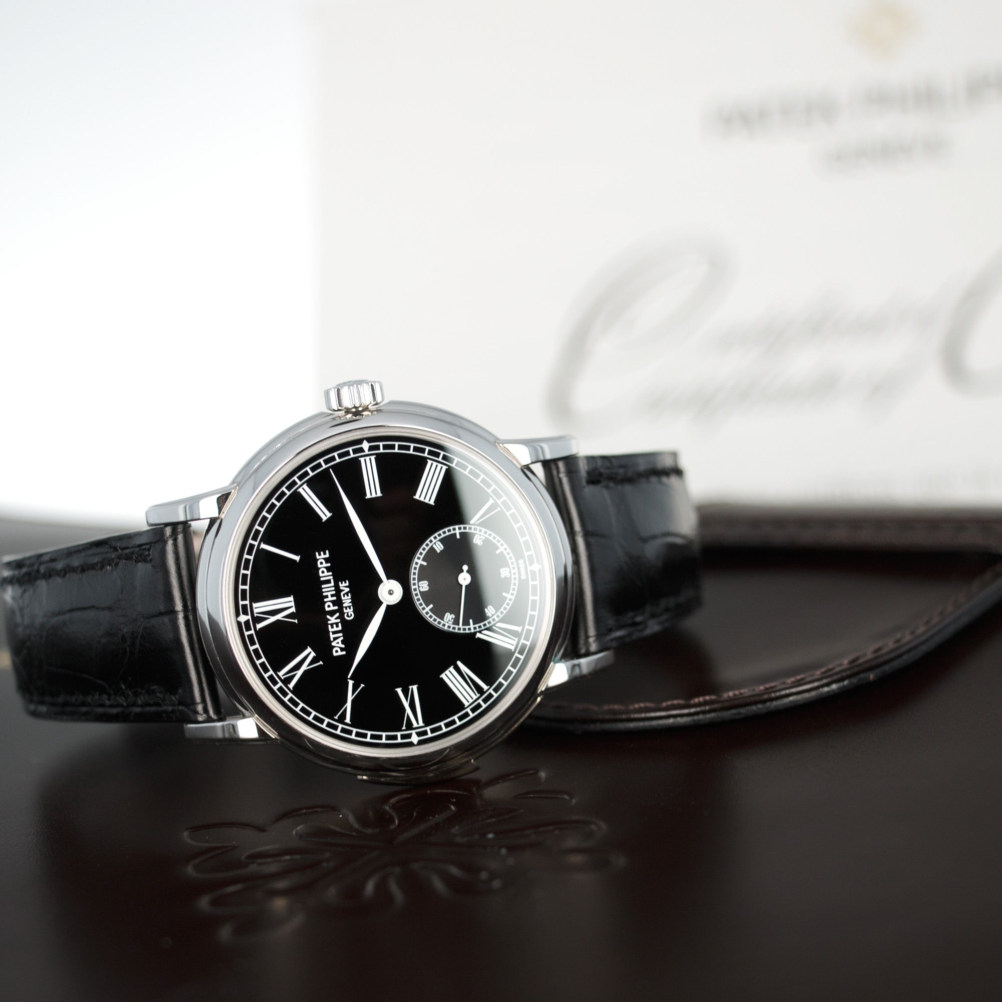 Patek Philippe - Patek Philippe Platinum Minute Repeater Black Dial Watch Ref. 5078 - The Keystone Watches