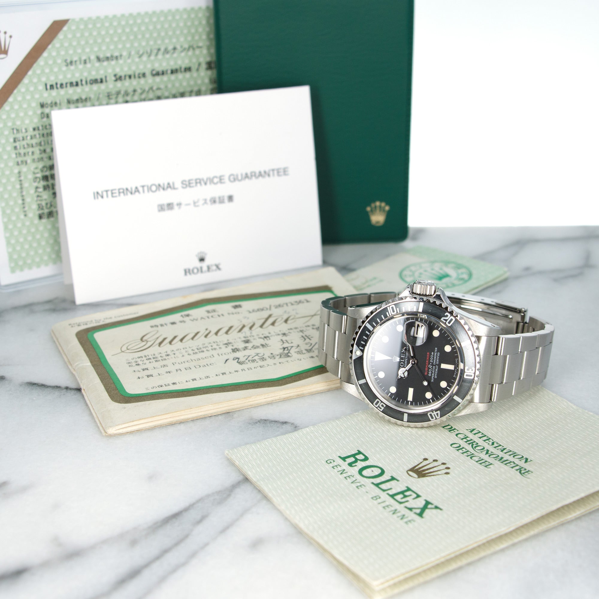 Rolex - Rolex Red Submariner Watch Ref. 1680 with Original Box and Papers - The Keystone Watches