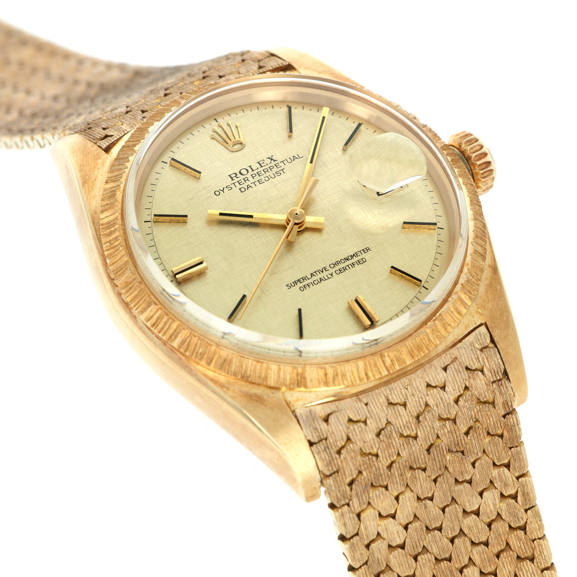 Rolex - Rolex Yellow Gold Datejust Ref. 1607 with Unusual Bracelet - The Keystone Watches