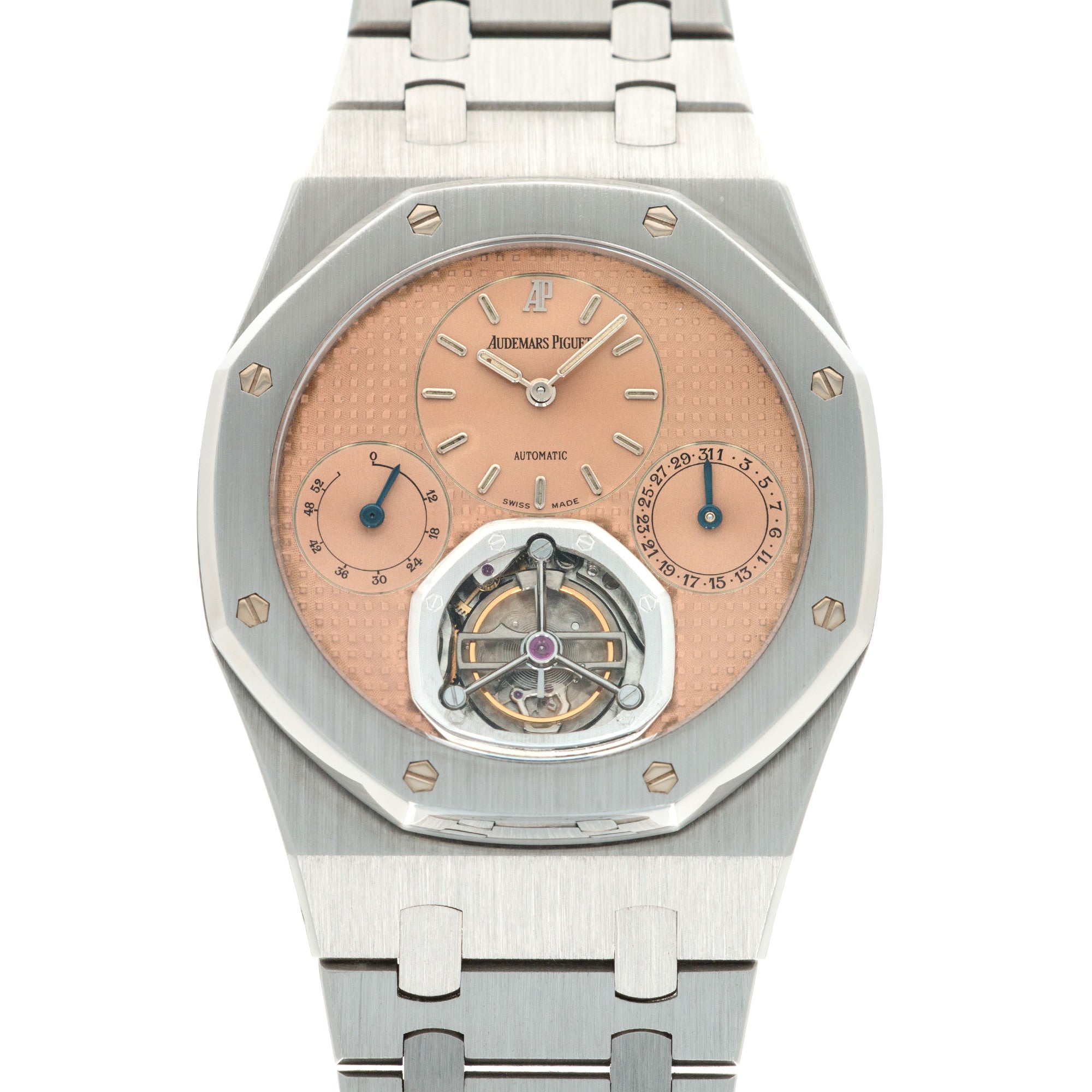 Audemars Piguet - Audemars Piguet Royal Oak Tourbillon Salmon Dial Watch Ref. 25831 - The Keystone Watches