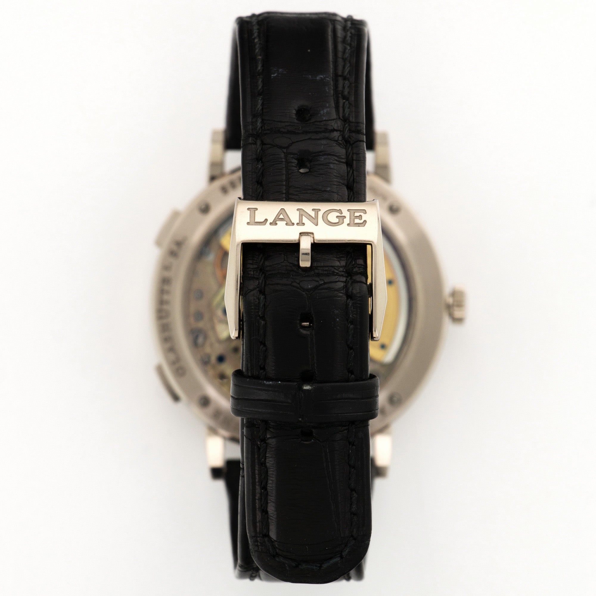 A. Lange & Sohne - A. Lange & Sohne White Gold Saxonia Dual Time Watch Ref. 385.026 - The Keystone Watches