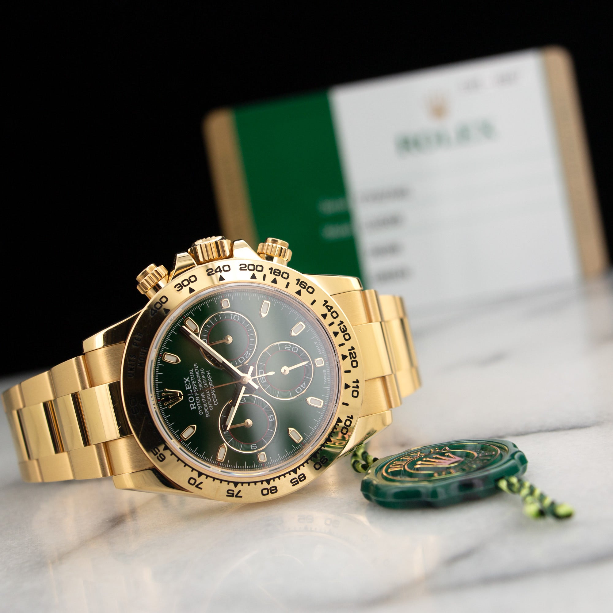 Rolex - Rolex Yellow Gold Cosmograph Daytona Green Watch Ref. 116508 - The Keystone Watches