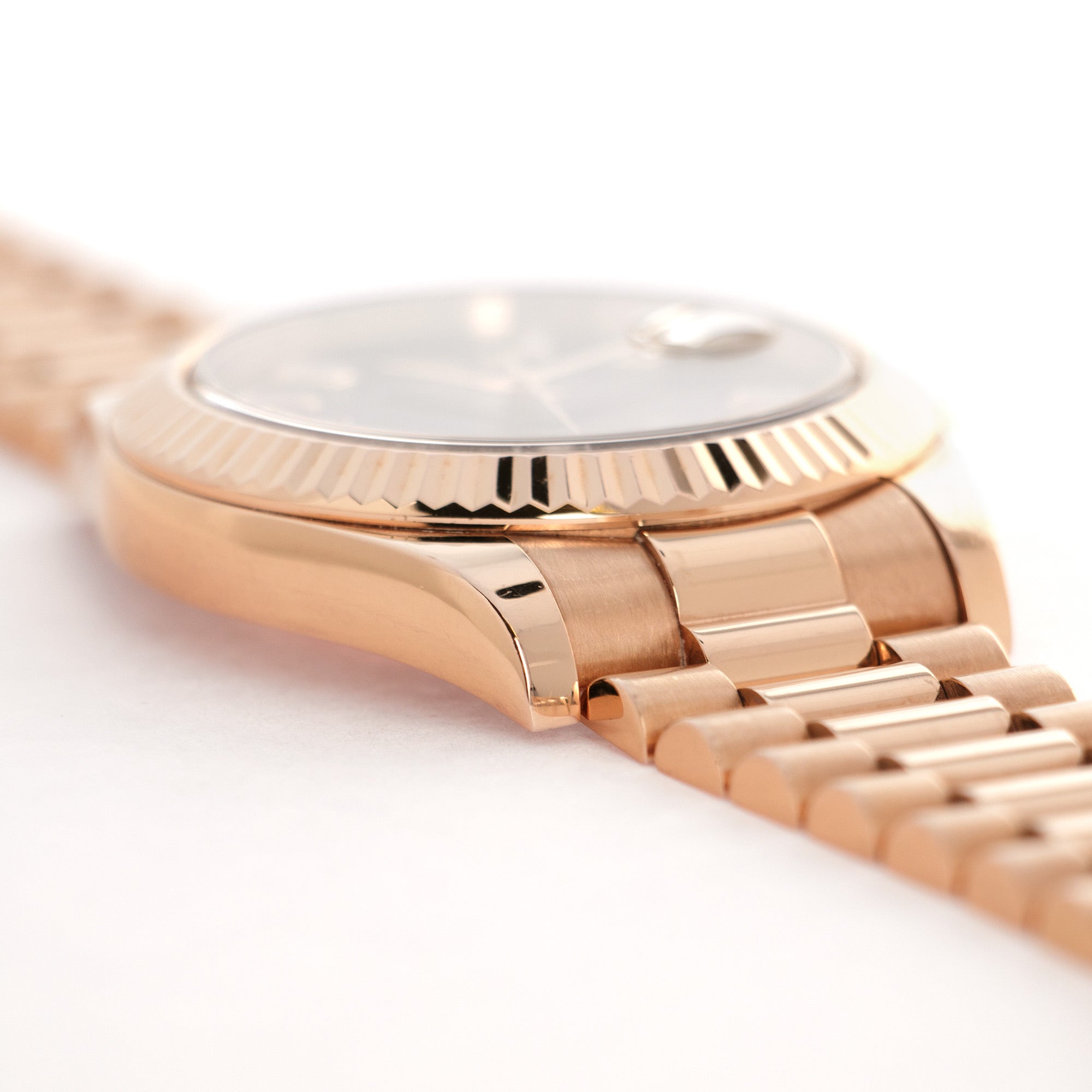 Rolex - Rolex Rose Gold Day-Date II Diamond Ruby Watch Ref. 218235 - The Keystone Watches