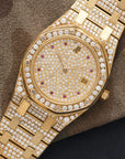 Audemars Piguet - Audemars Piguet Yellow Gold Royal Oak Diamond Watch - The Keystone Watches