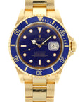 Rolex - Rolex Yellow Gold Submariner Ref. 16618 with Purple Hue Dial - The Keystone Watches