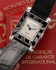 Cartier - Cartier White Gold Rectangulaire a Pattes Vis Armurier Enamel Tank Watch - The Keystone Watches