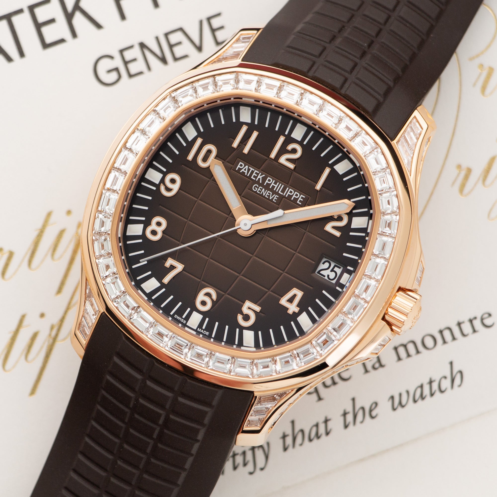 Patek Philippe - Patek Philippe Rose Gold Aquanaut Diamond Watch Ref. 5167/300R - The Keystone Watches