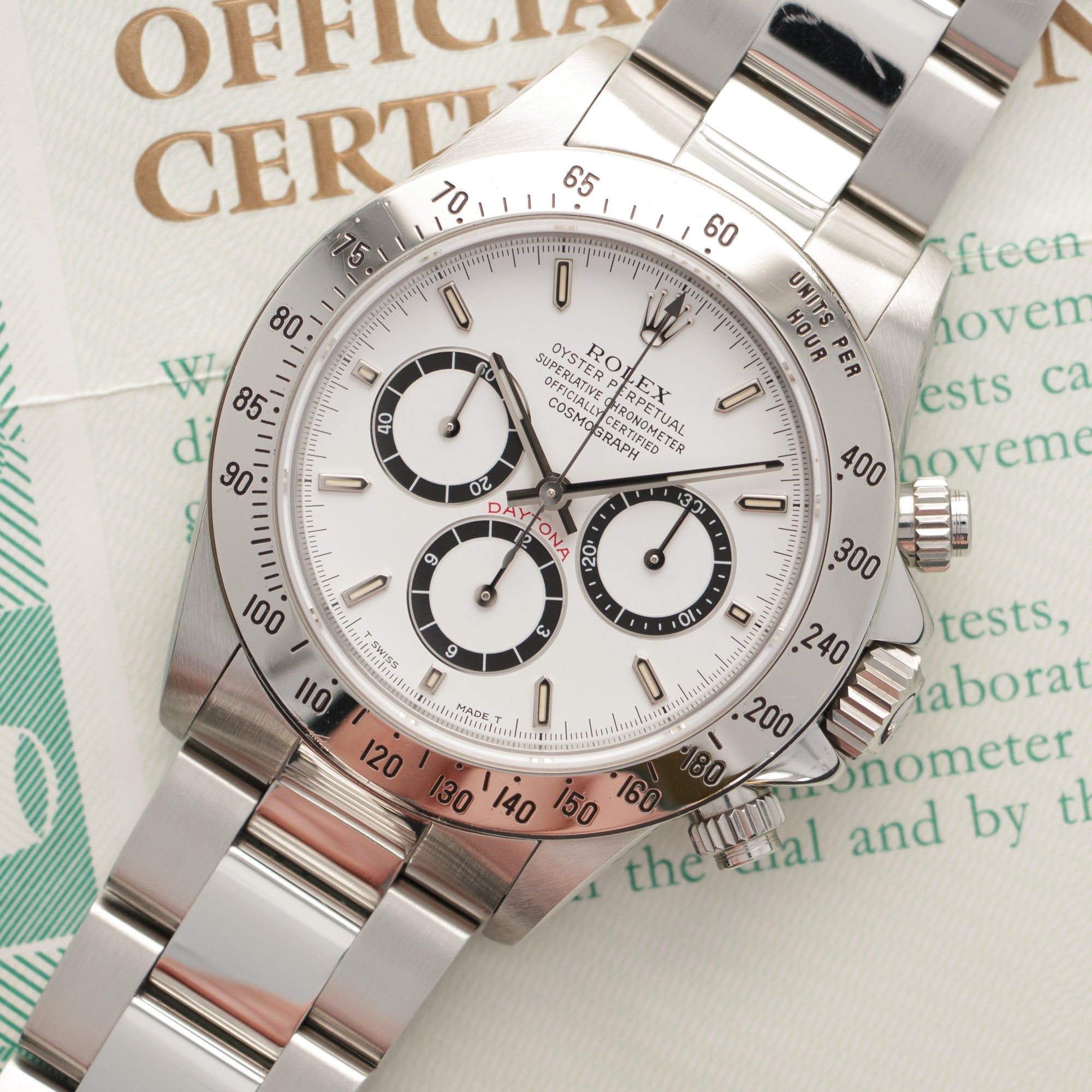 Rolex - Rolex Cosmograph Daytona Zenith Watch, Ref. 16520 with Original Warranty - The Keystone Watches