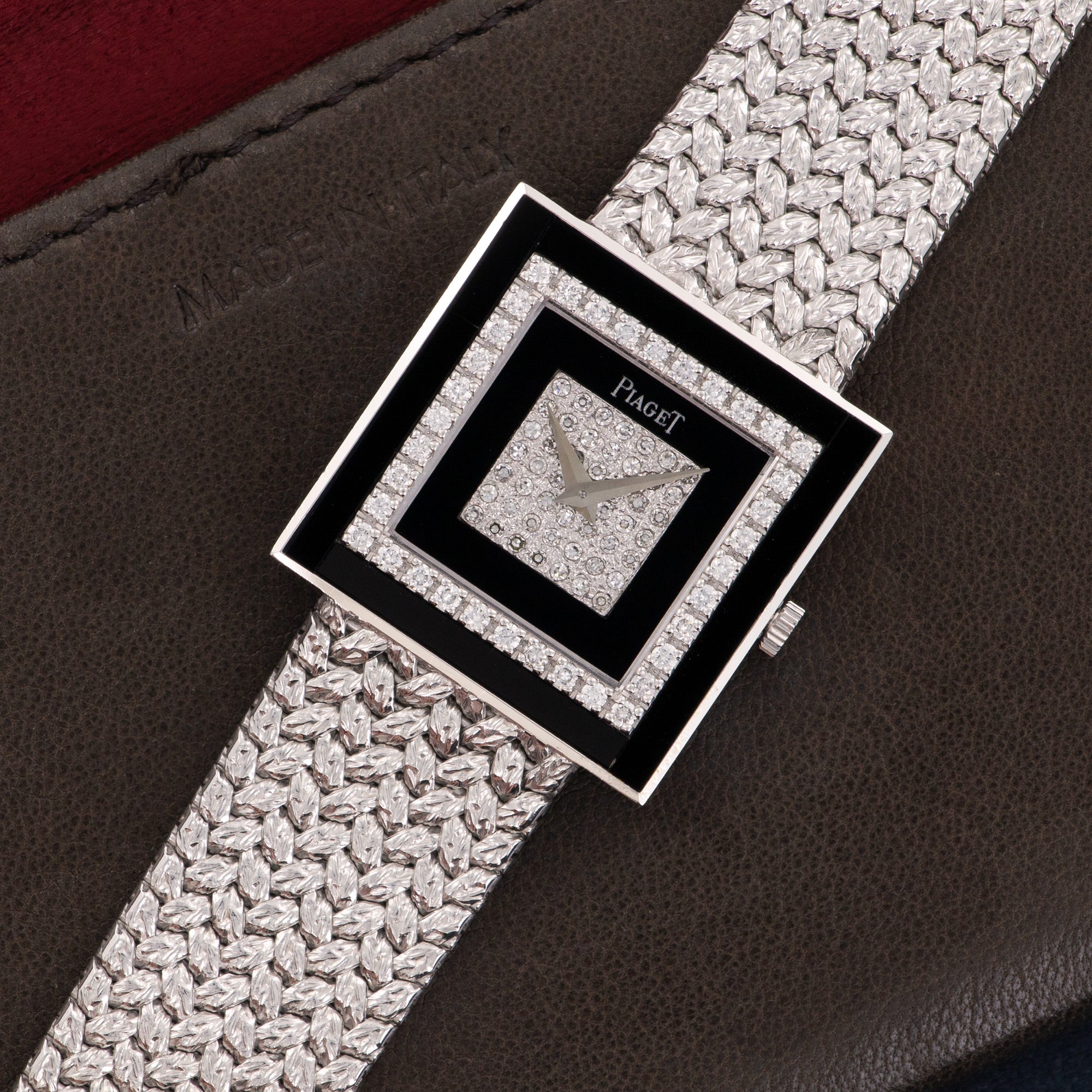 Piaget - Piaget White Gold Diamond & Onyx Watch - The Keystone Watches