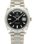 Rolex - Rolex Day-Date white gold baguette diamond dial ref. 228239 - The Keystone Watches