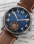 H. Moser & Cie - H. Moser & Cie Heritage Tourbillon Funky Blue Watch - The Keystone Watches