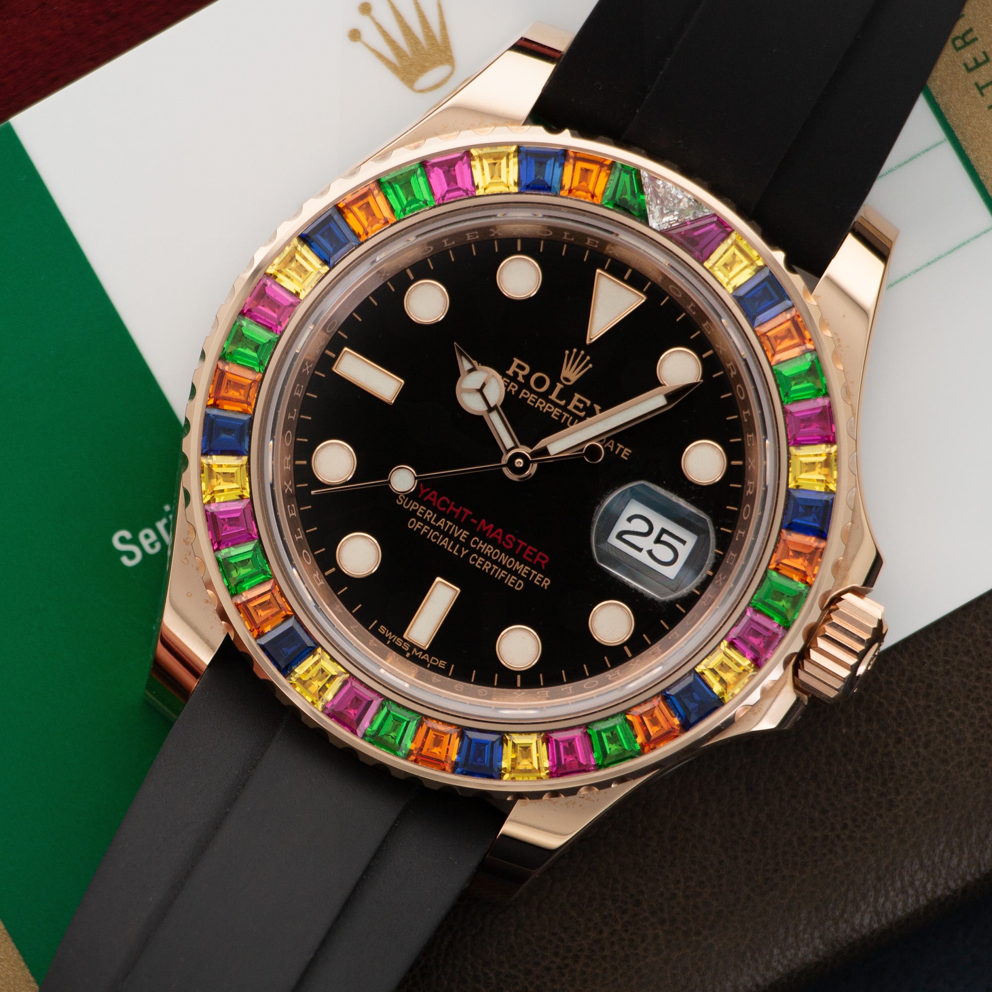 Rolex - Rolex Rose Gold Yacht-Master Rainbow Watch Ref. 116695 - The Keystone Watches