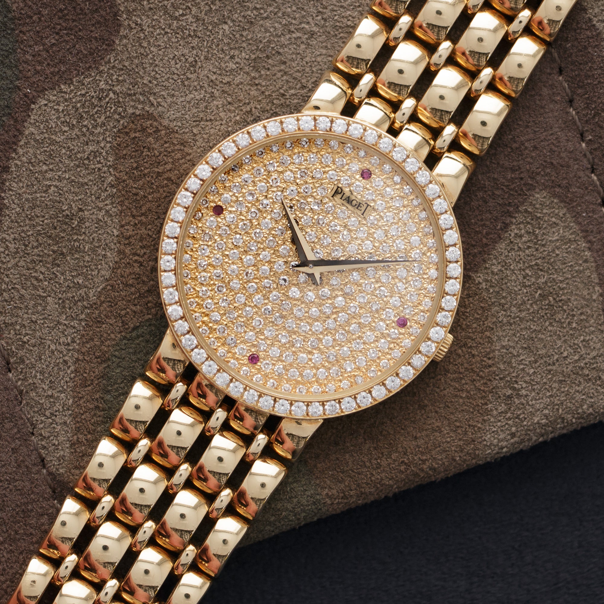 Piaget - Piaget Yellow Gold Diamond & Ruby Watch - The Keystone Watches