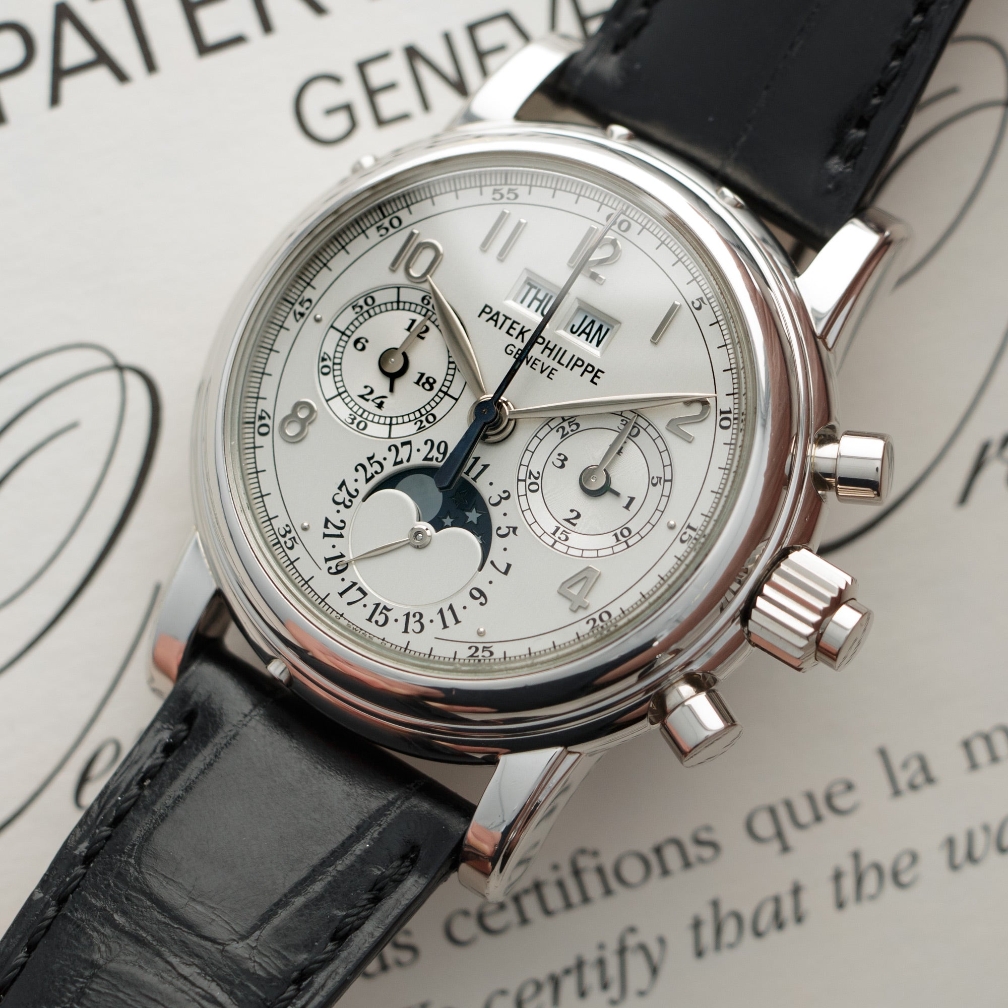 Patek Philippe - Patek Philippe Platinum Perpetual Calendar Split Seconds Chrono Ref. 5004 - The Keystone Watches