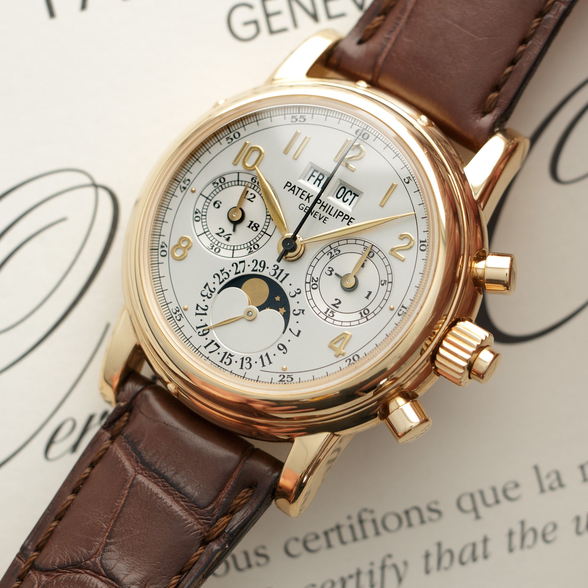 Patek Philippe - Patek Philippe Yellow Gold Split Seconds Perpetual Watch Ref. 5004 - The Keystone Watches