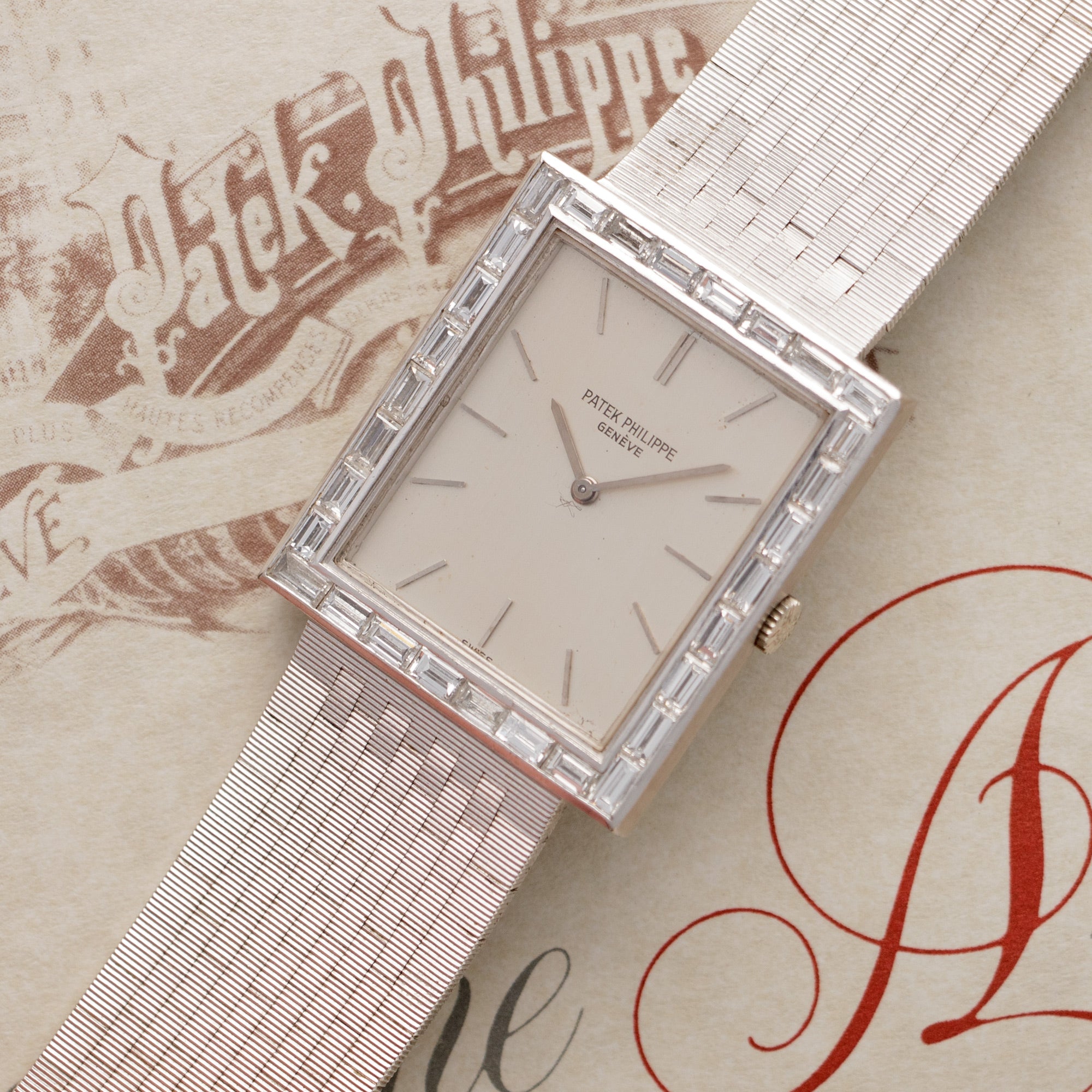 Patek Philippe - Patek Philippe White Gold Baguette Diamond Watch Ref. 3540 - The Keystone Watches