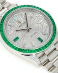 Rolex - Rolex Platinum Day-Date Ref. 228396 with Diamond & Emeralds - The Keystone Watches
