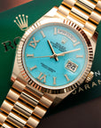 Rolex - Rolex Yellow Gold Day-Date Turquoise Diamond Watch Ref. 128238 - The Keystone Watches