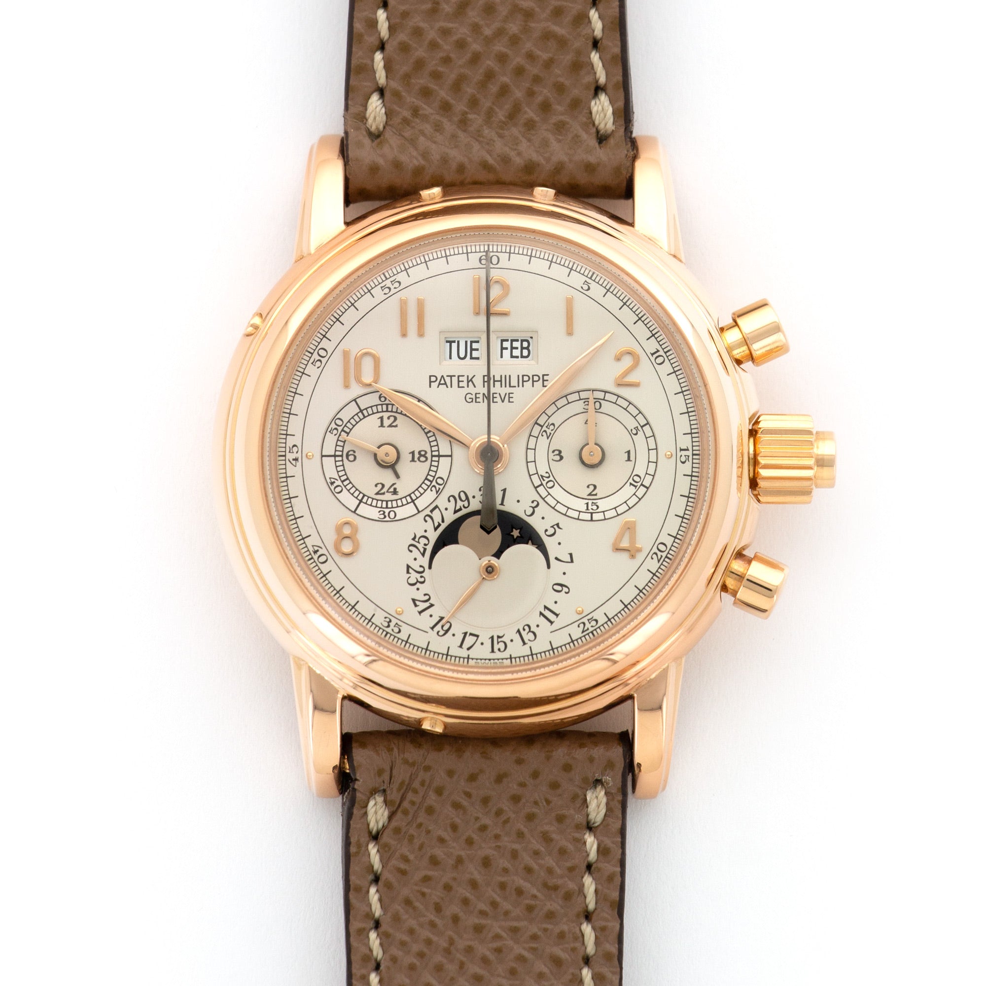 Patek Philippe - Patek Philippe Rose Gold Perpetual Calendar Split Watch Ref. 5004 - The Keystone Watches