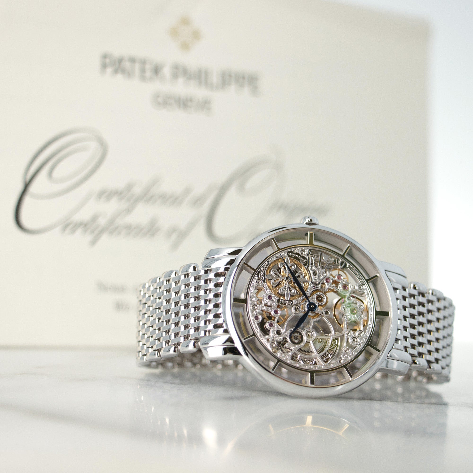 Patek Philippe - Patek Philippe White Gold Skeletonized Ultra-Thin Watch Ref. 5180/1G - The Keystone Watches