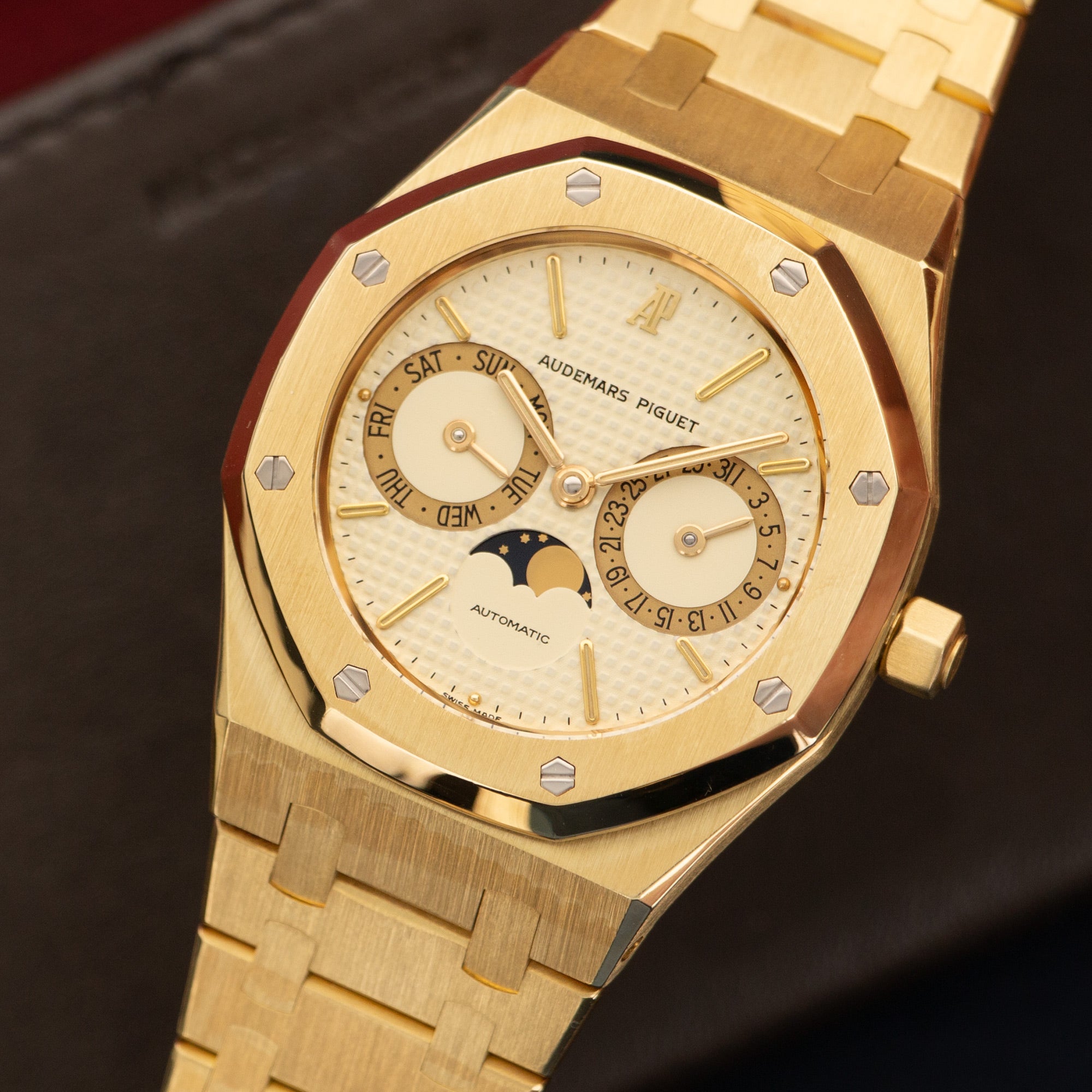 Audemars Piguet - Audemars Piguet Yellow Gold Royal Oak Moonphase Day Date Watch - The Keystone Watches
