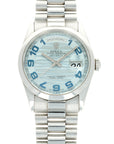 Rolex - Rolex Day-Date Platinum Ice Blue Dial Ref. 118206 - The Keystone Watches