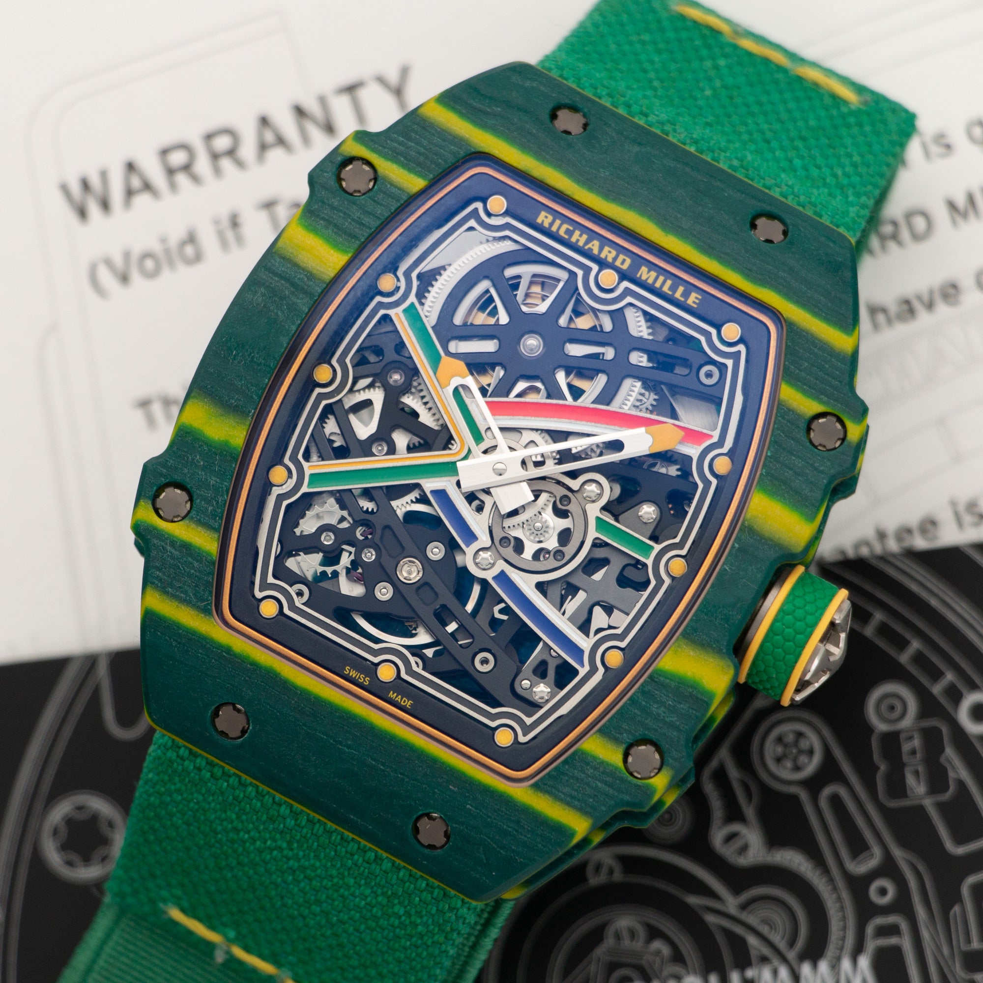 Richard Mille - Richard Mille Extra Flat Automatic Skeleton Green Van Niekerk Watch Ref. RM67-02 - The Keystone Watches