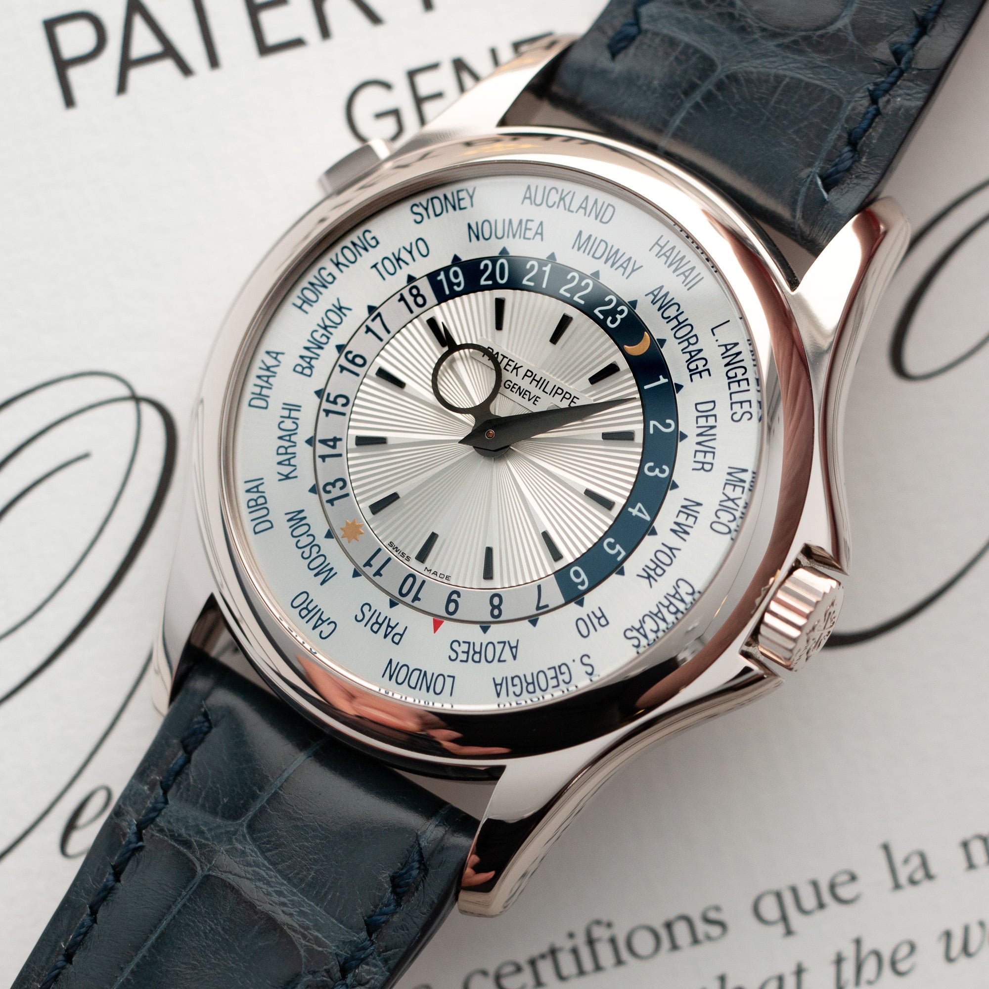 Patek Philippe - Patek Philippe White Gold World Time Watch Ref. 5130 - The Keystone Watches