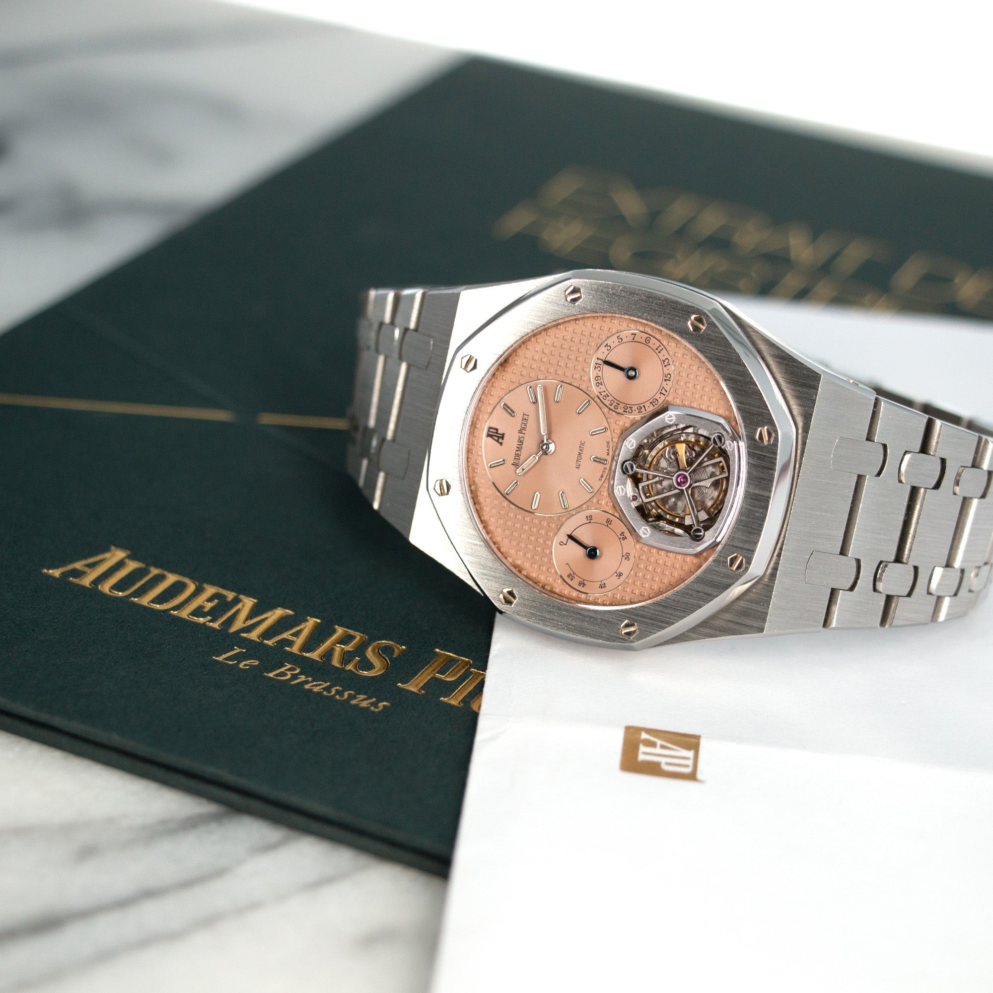Audemars Piguet - Audemars Piguet Royal Oak Tourbillon Salmon Dial Watch Ref. 25831 - The Keystone Watches
