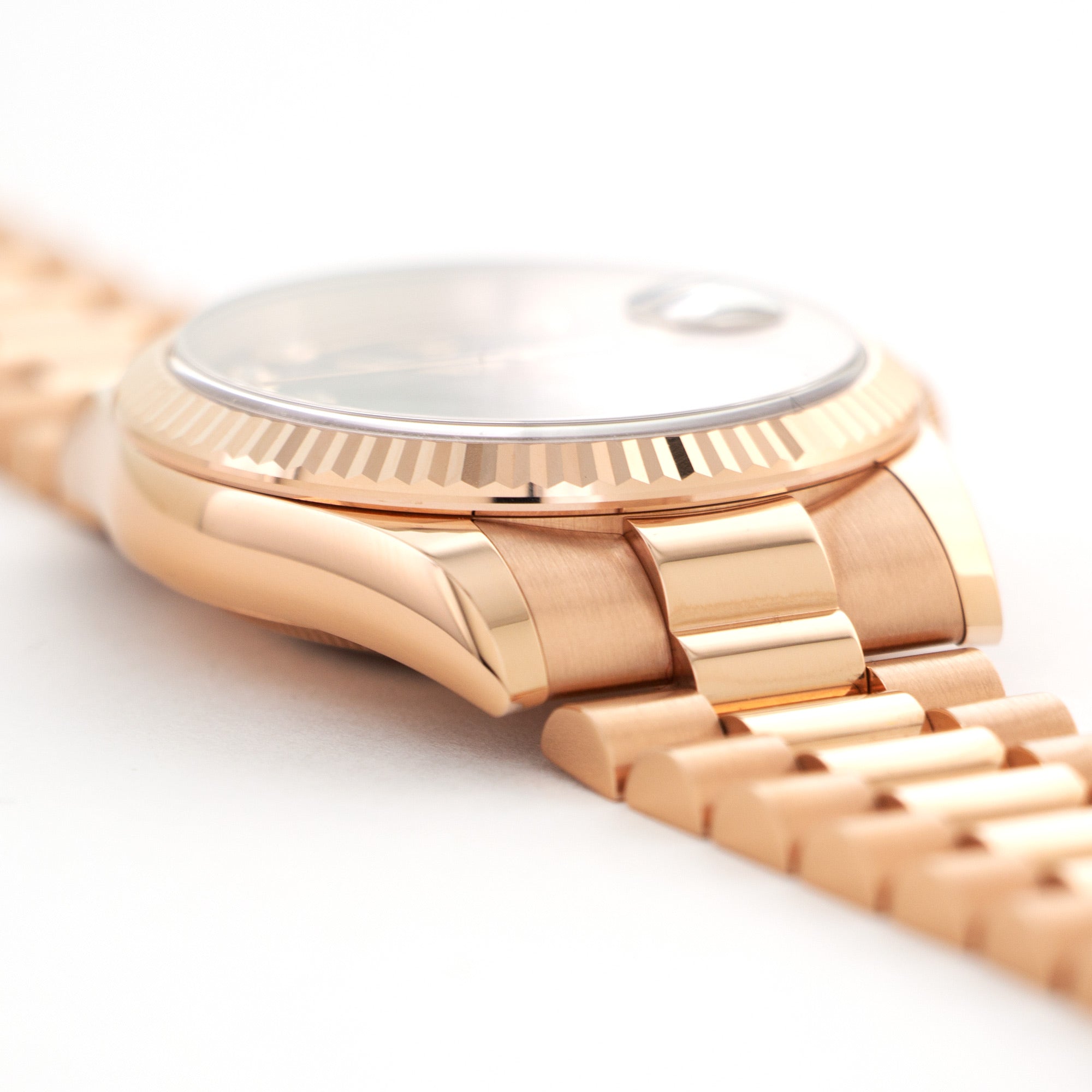 Rolex - Rolex Rose Gold Day-Date Everose Ferrite Diamond Watch Ref. 118235 - The Keystone Watches