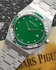 Audemars Piguet - Audemars Piguet White Gold Diamond & Emerald Royal Oak Watch - The Keystone Watches