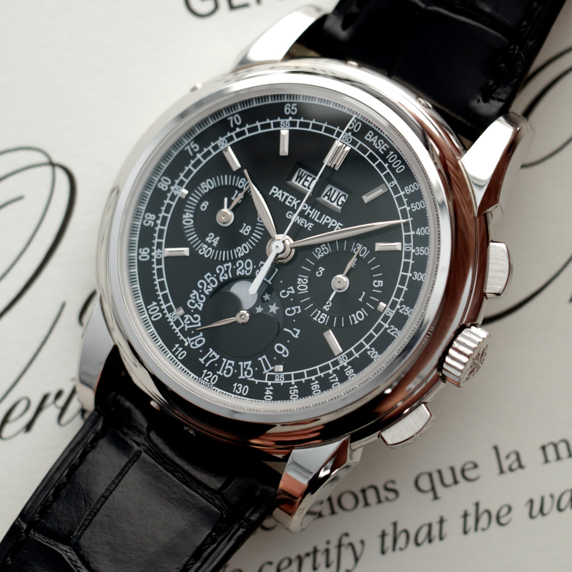 Patek Philippe - Patek Philippe Platinum Perpetual Calendar Chronograph Watch Ref. 5970 - The Keystone Watches