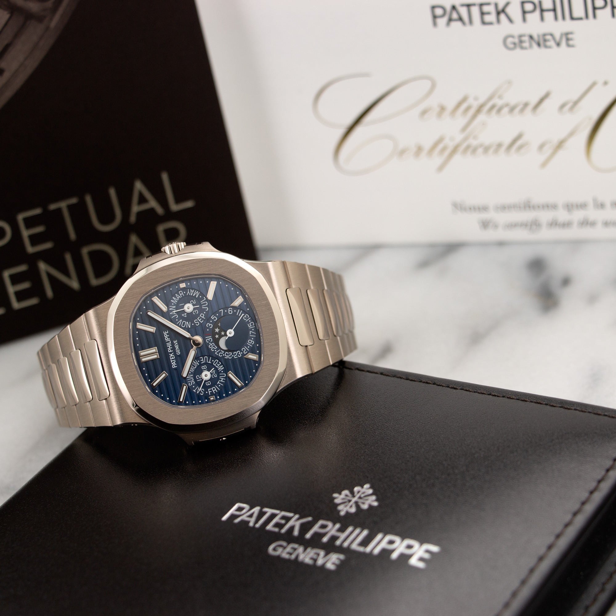 Patek Philippe - Patek Philippe White Gold Nautilus Perpetual Calendar Watch Ref. 5740 - The Keystone Watches