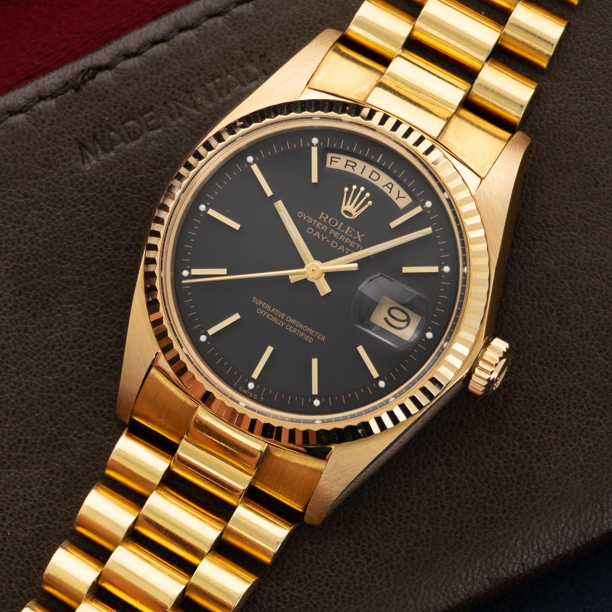 Rolex - Rolex Yellow Gold Day-Date Black Dial Ref. 1803 - The Keystone Watches