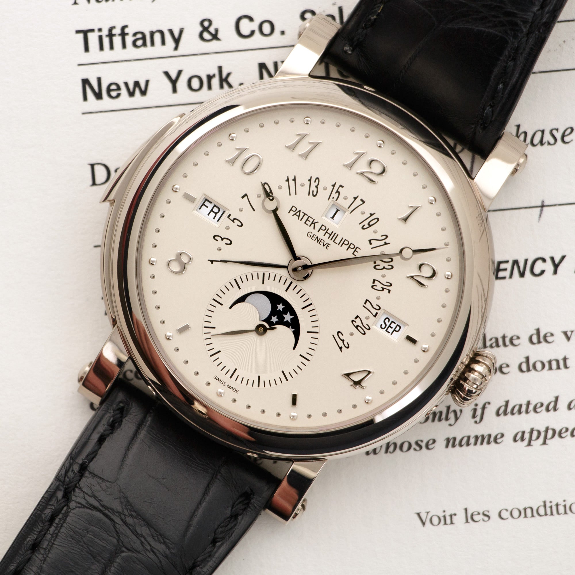 Patek Philippe - Patek Philippe White Gold Minute Repeating Perpetual Ref. 5213, Retailed by Tiffany & Co. - The Keystone Watches