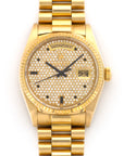 Rolex - Rolex Yellow Gold Day-Date Pave Diamond Watch, from 1981 - The Keystone Watches