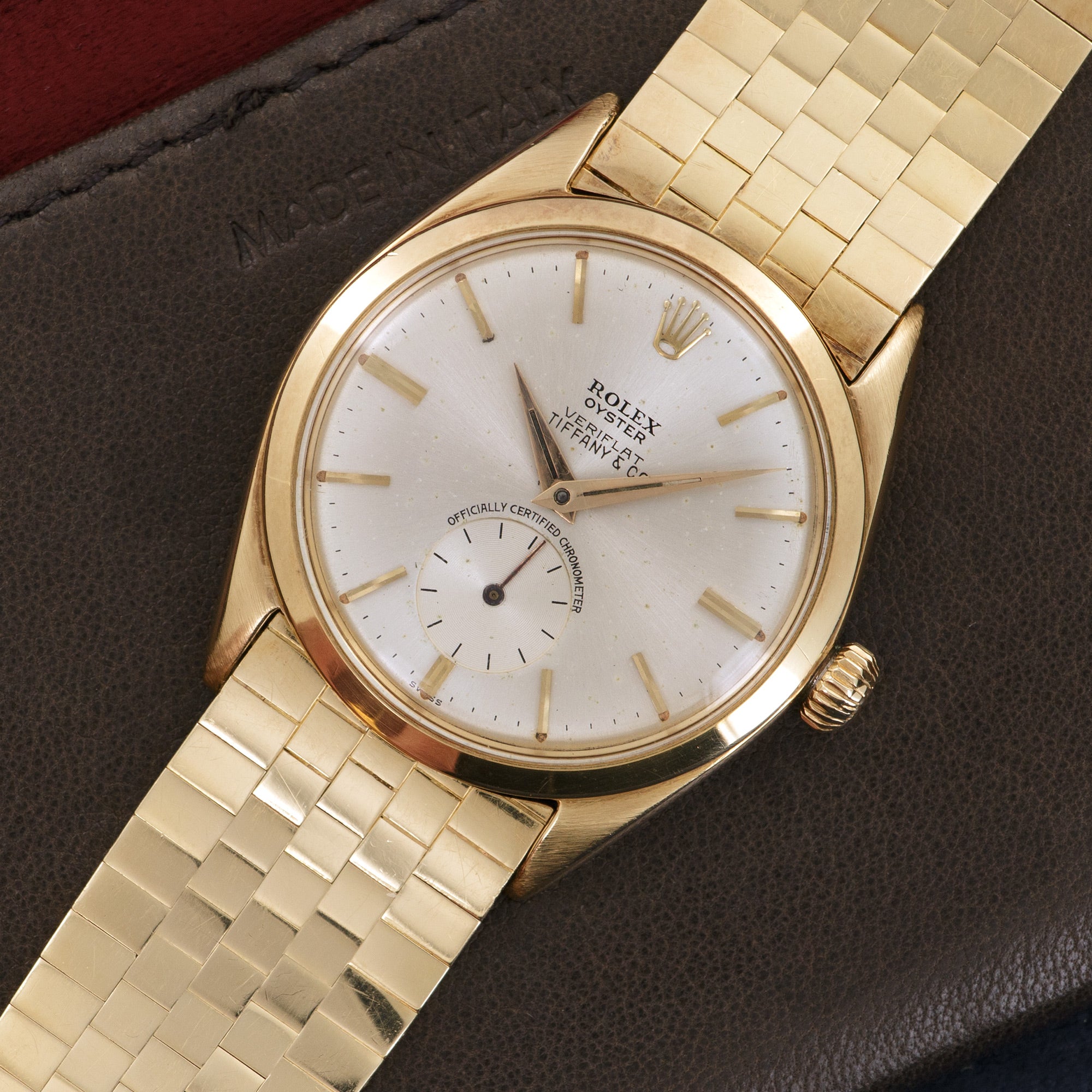 Rolex - Rolex Yellow Gold Veriflat Watch Ref. 6512, Retailed by Tiffany & Co. - The Keystone Watches
