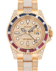 Rolex - Rolex Yellow Gold GMT-Master II Diamond Sapphire Ruby Watch Ref. 116758 - The Keystone Watches